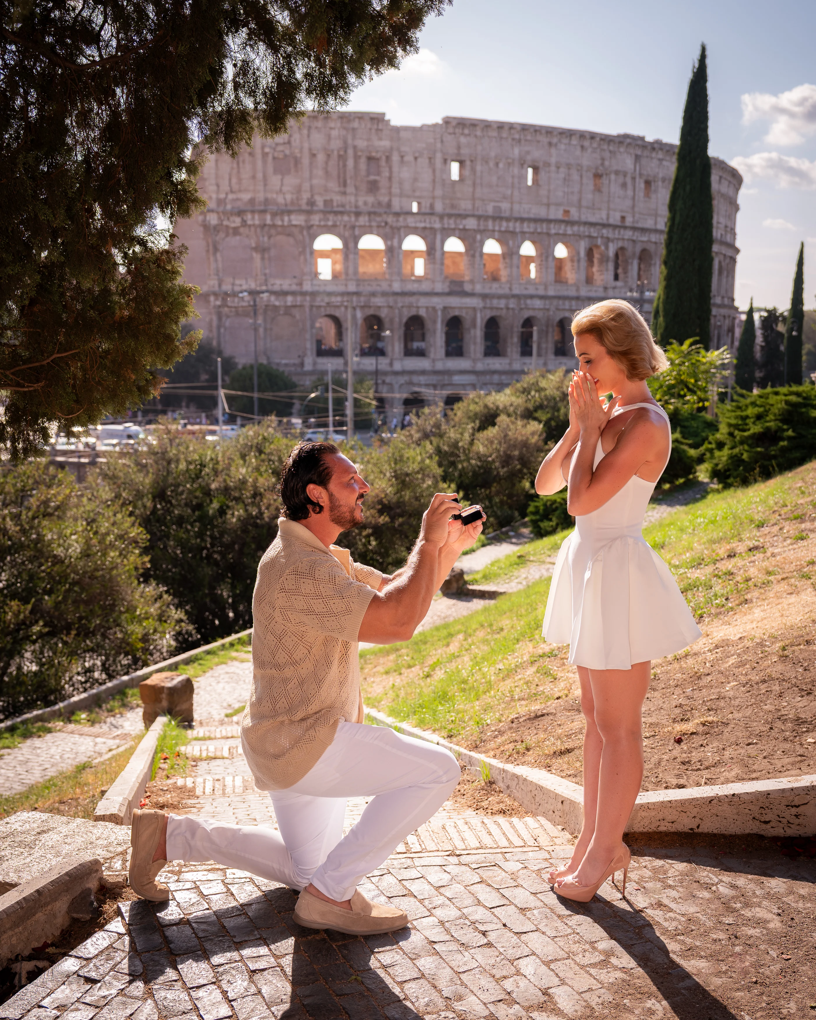 Marriage proposal photography in Rome