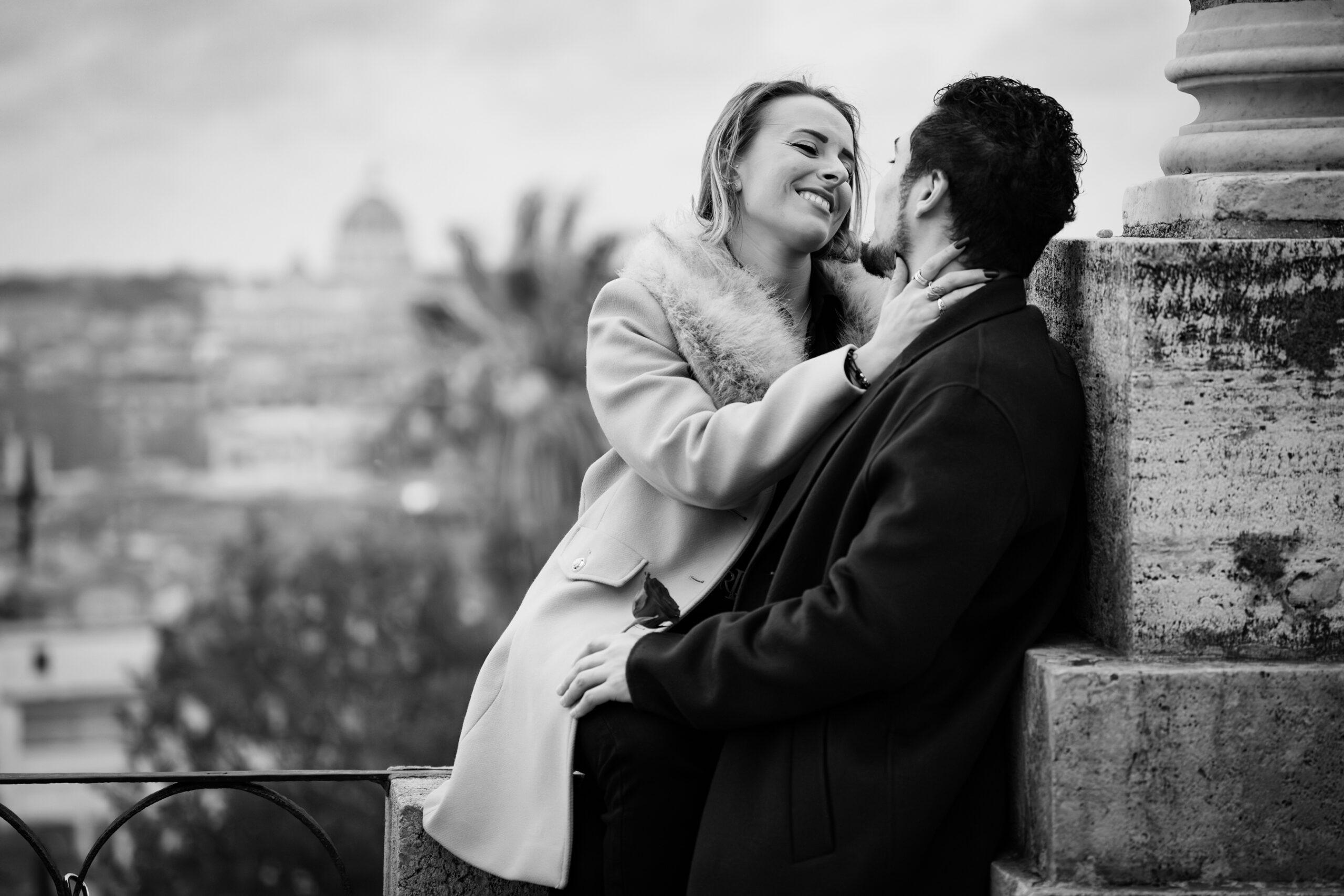 Rome photographer capturing couple at sunset